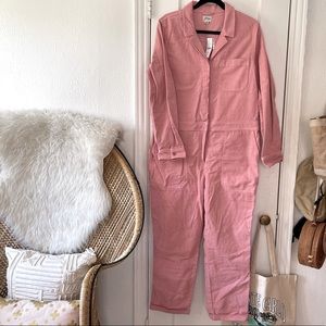 NEW Pink Corduroy Jumpsuit Coverall